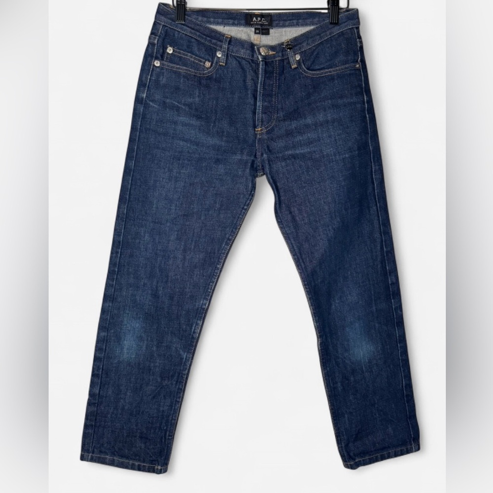 A.P.C. Denim Capri Blue Jeans Rue De Fleurus Paris Selvedge Size 28 EUC